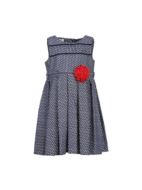 

A Little Fable Girls Blue Star Studded Dress