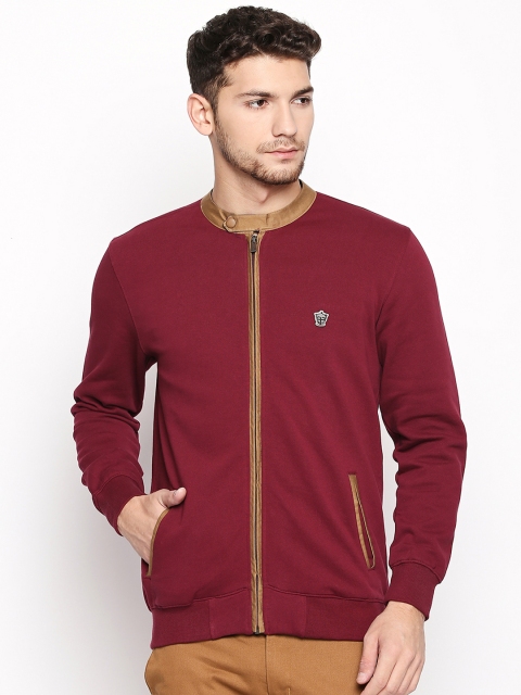 

BYFORD by Pantaloons Men Maroon Solid Sweatshirt