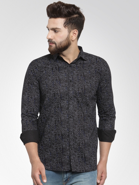 

JAINISH Men Black Classic Slim Fit Printed Casual Shirt