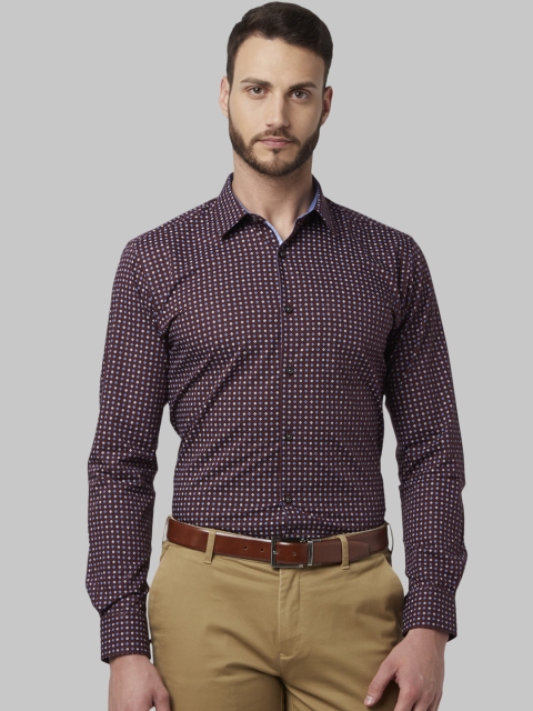 

Park Avenue Men Brown Slim Fit Printed Formal Shirt