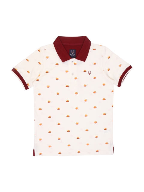 

Allen Solly Junior Boys White Colourblocked Polo Collar T-shirt