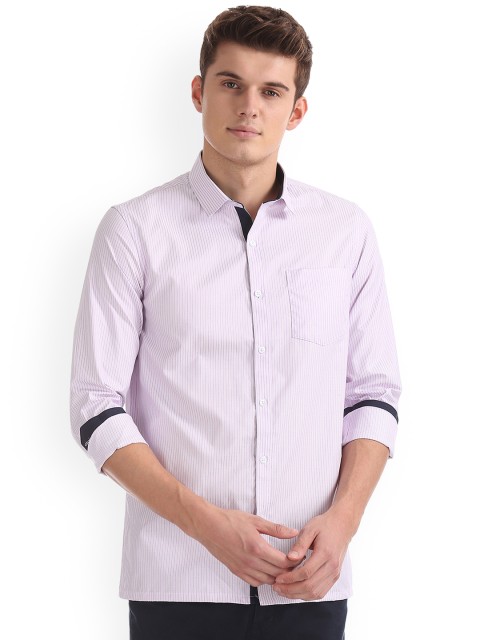 

Excalibur Men Purple Regular Fit Printed Formal Shirt