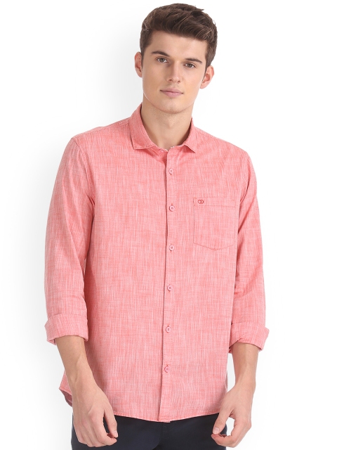 

Excalibur Men Red Regular Fit Solid Casual Shirt