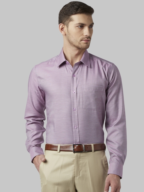 

Park Avenue Men Purple Regular Fit Self Design Formal Shirt