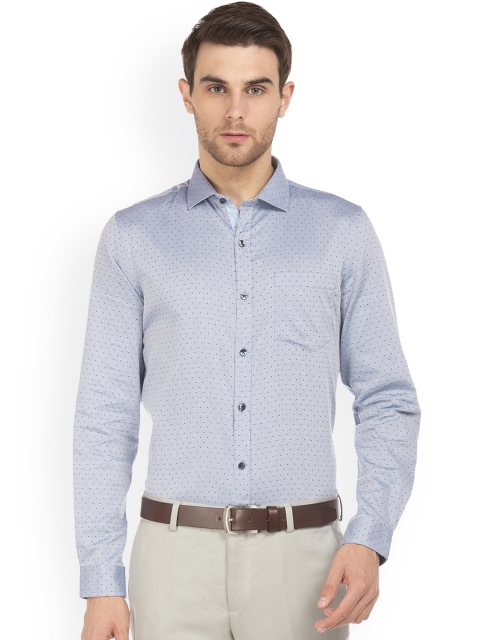 

Excalibur Men Blue Slim Fit Printed Casual Shirt