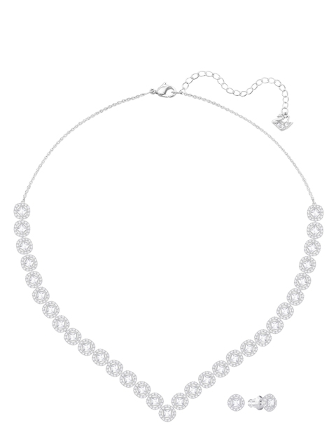 

SWAROVSKI Women Rhodium-Plated Silver-Toned Jewellery Set