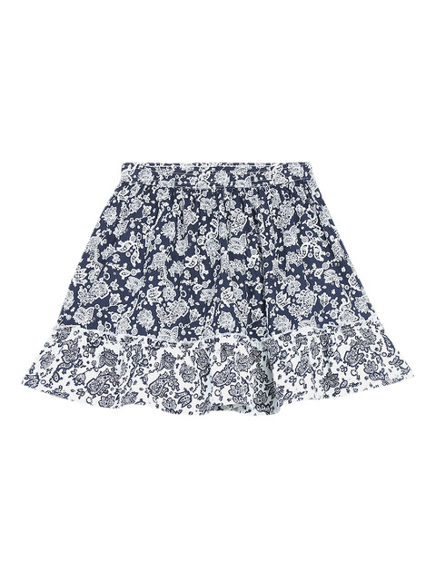 

Blue Giraffe Girls Navy Blue Printed Skirt