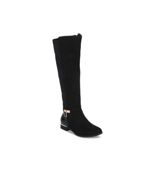 

Truffle Collection Women Black Solid Heeled Boots
