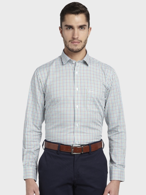 

ColorPlus Men Green Slim Fit Checked Formal Shirt
