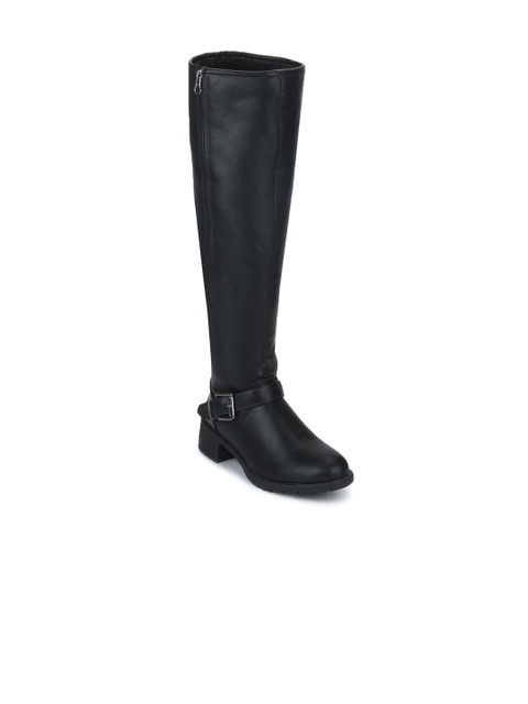 

Truffle Collection Women Black Solid Heeled Boots