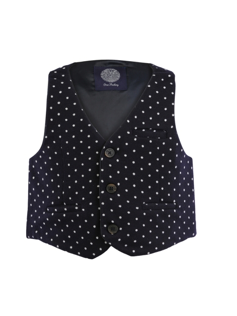 

One Friday Boys Blue Printed Waistcoat