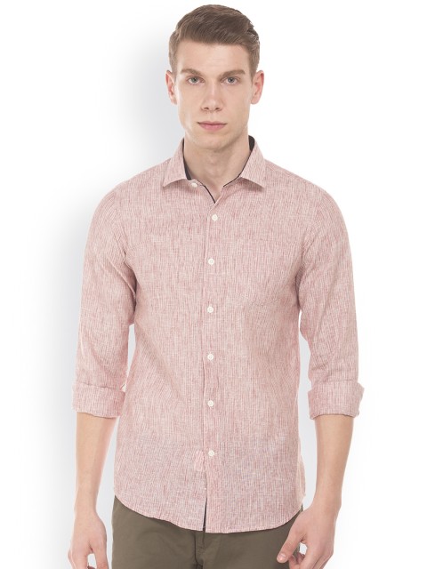 

Excalibur Men Red Slim Fit Solid Casual Shirt