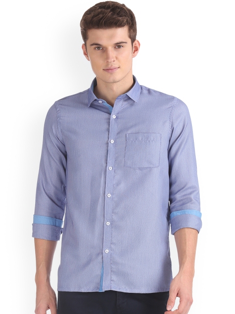 

Excalibur Men Blue Slim Fit Checked Casual Shirt
