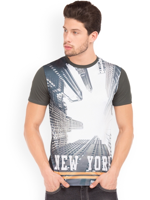

Colt Men Grey Printed Round Neck T-shirt