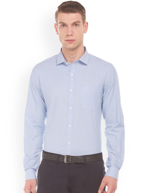 

Excalibur Men Blue Slim Fit Solid Casual Shirt
