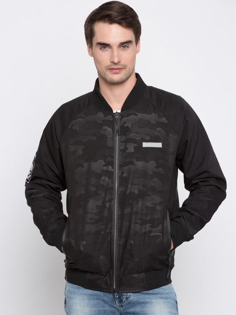

SPYKAR Men Black Printed Bomber Jacket