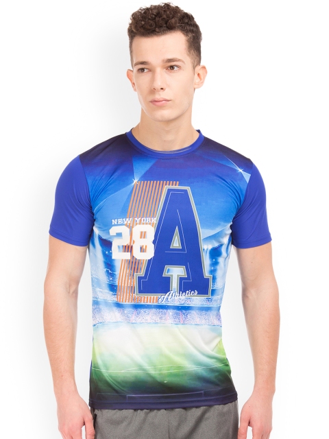 

Colt Men Blue Printed Round Neck T-shirt