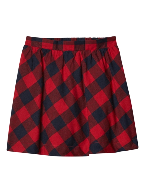 

GAP Girls Red Buffalo Plaid Flippy Pure Cotton Skirt