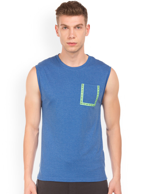 

Colt Men Blue Solid Round Neck T-shirt