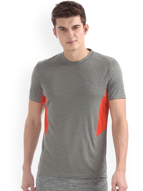 

Colt Men Grey & Orange Colourblocked Round Neck T-shirt