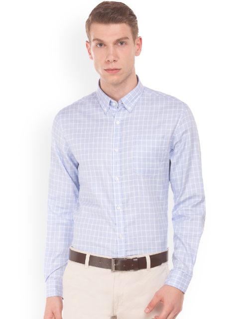 

Excalibur Men Blue Regular Fit Checked Formal Shirt