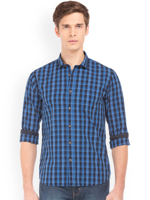

Ruggers Men Blue Regular Fit Faded Casual Shirt