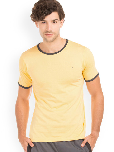 

Colt Men Yellow Solid Round Neck T-shirt