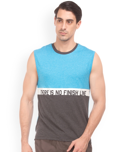 

Colt Men Blue Colourblocked Round Neck T-shirt