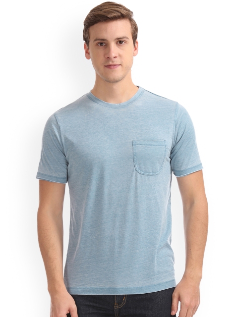 

Cherokee Men Blue Solid Round Neck T-shirt