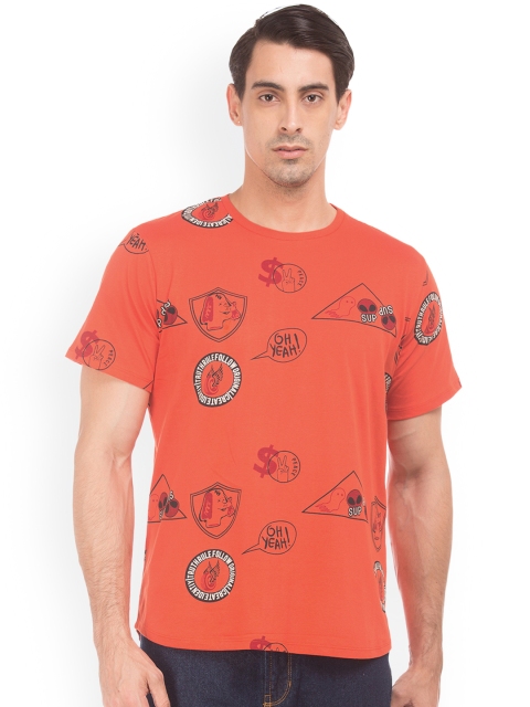 

Colt Men Red Printed Round Neck T-shirt