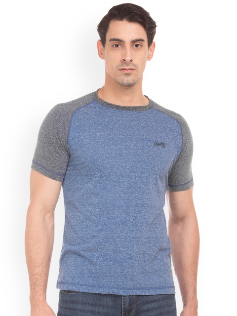

Cherokee Men Blue Solid Round Neck T-shirt