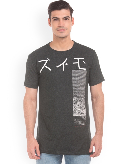 

Colt Men Grey Printed Round Neck T-shirt