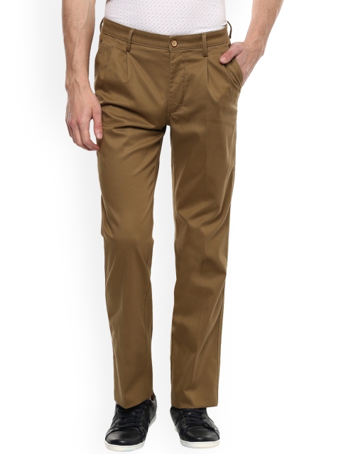 

Allen Solly Men Khaki Regular Fit Solid Regular Trousers