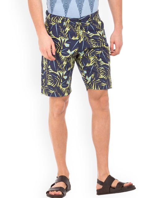 

Colt Men Blue Printed Slim Fit Regular Shorts
