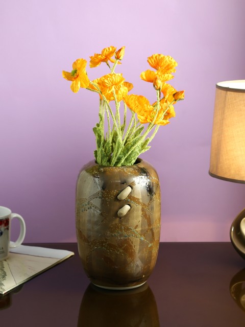 

Aapno Rajasthan Brown Ceramic Flower Vase