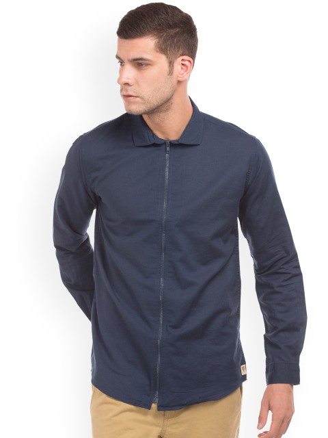 

Cherokee Men Blue Regular Fit Solid Casual Shirt