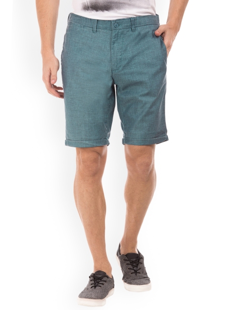 

Cherokee Men Teal Self Design Slim Fit Regular Shorts
