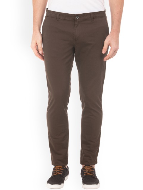 

Ruggers Men Brown Regular Fit Solid Regular Trousers