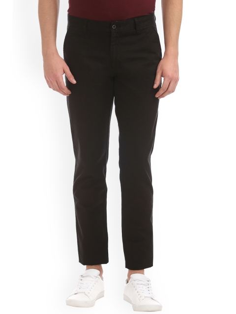 

Ruggers Men Black Regular Fit Solid Regular Trousers