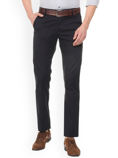 

Allen Solly Men Black Regular Fit Self Design Regular Trousers