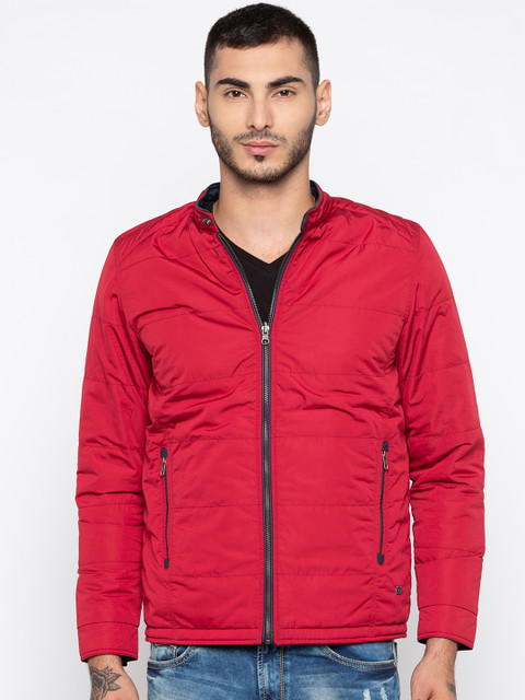 

SPYKAR Men Red Solid Padded Jacket