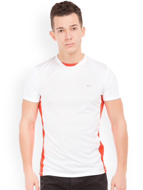 

Colt Men White Colourblocked Round Neck T-shirt