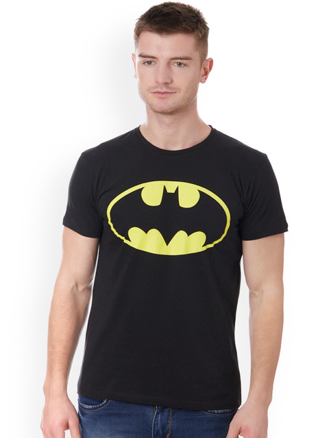 

Free Authority Men Black Batman Printed Round Neck T-Shirt