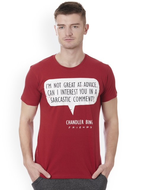 

Free Authority Friends featured Red Tshirt for Men