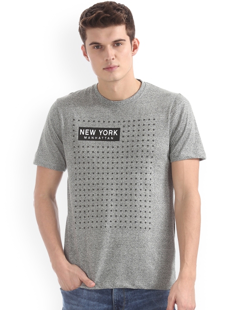 

Colt Men Grey Printed Round Neck T-shirt