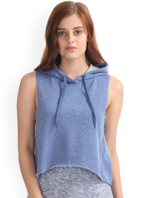 

Aeropostale Women Blue Solid Top