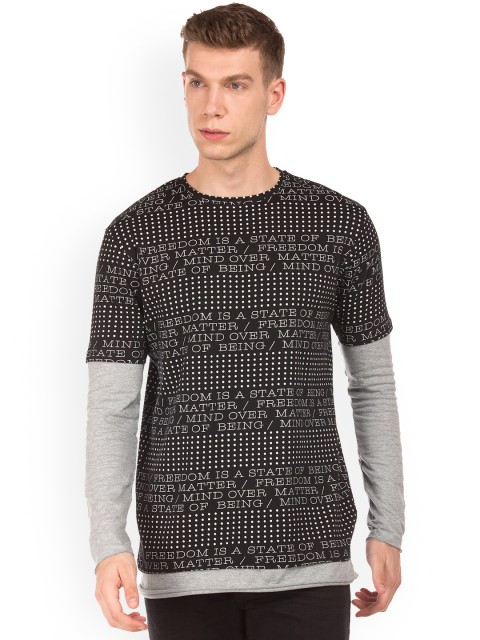 

Colt Men Black Printed Round Neck T-shirt