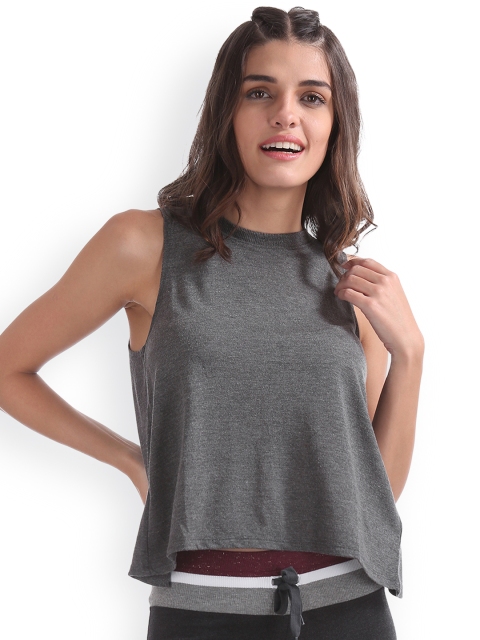 

Aeropostale Women Grey Solid Top
