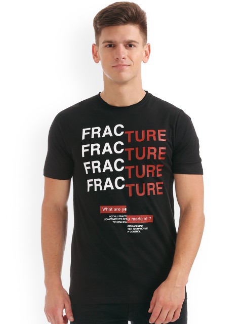 

Colt Men Black Printed Round Neck T-shirt