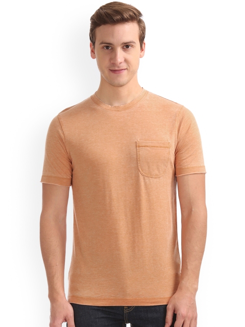 

Cherokee Men Orange Solid Round Neck T-shirt